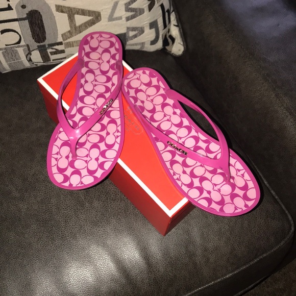 coach flip flops macys